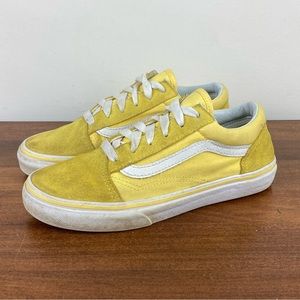 VANS Off The Wall Youth Kids Yellow Mustard Shoes 721278 Skateboarding Size 3.5